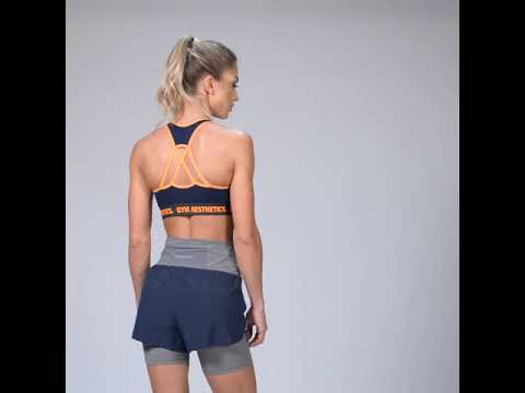 Image of Activewear 2in1 Color Block Running Shorts for Women